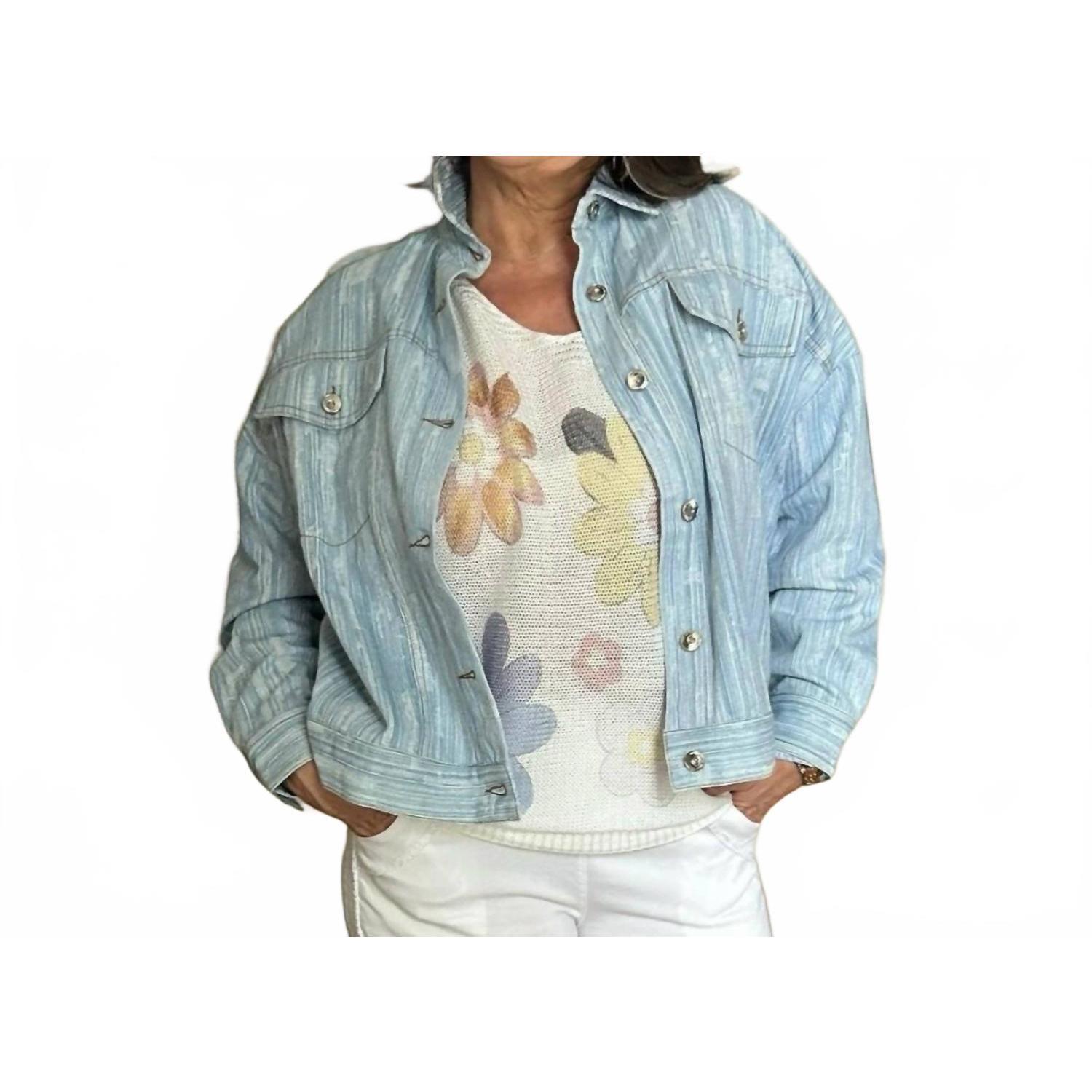 New Denim Days Textured Denim Jacket In Light Denim